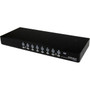 StarTech.com 16 Port 1U Rackmount USB PS/2 KVM Switch with OSD - 16 x 1 - 16 x HD-15 Video - 1U - Rack-mountable (SV1631DUSB)