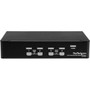 StarTech.com 4 Port 1U Rackmount USB PS/2 KVM Switch with OSD - 4 x 1 - 4 x HD-15 Video - 1U - Rack-mountable (Fleet Network)