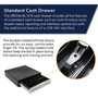apg Genesis Cash Drawer - USD 5 Bill - 5 Coin - 2 Media Slot - 4 Lock Position - Stainless Steel Plastic - Textured Black - 430 mm VBS320-BL1616