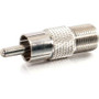 C2G RCA to F-TYPE Adapter - 1 x RCA Male - 1 x F Connector Female - Brass (Fleet Network)