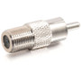 C2G RCA to F-TYPE Adapter - 1 x RCA Male - 1 x F Connector Female - Brass (27313)