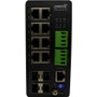 Transition Networks Managed Hardened Gigabit Ethernet Switch - 8 Ports - Manageable - 4 Layer Supported - Modular - 4 SFP Slots - - - (SISGM1040-284-LRT)