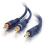 C2G Velocity Audio Cable - Mini-phone Male - RCA Male - 3.66m - Blue (40615)
