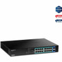 TRENDnet 18-Port Gigabit PoE+ Switch - 18 Ports - Gigabit Ethernet - 1000Base-T, 1000Base-X - TAA Compliant - 2 Layer Supported - - 2 (Fleet Network)