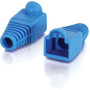 C2G OD 6.0mm RJ45 Plug Cover - Cable Boot - Blue - 50 (Fleet Network)