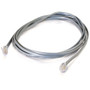C2G 6p4c Modular Cable - 7 ft Network Cable - First End: 1 x RJ-11 Network - Male - Second End: 1 x RJ-11 Network - Male - Silver (02971)