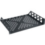 Middle Atlantic U2V Vented Universal Rack Shelf - 2U Rack Height - Rack-mountable - Black Powder Coat - 22.68 kg Maximum Weight (Fleet Network)