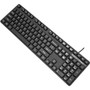 Targus USB Wired Keyboard - Cable Connectivity - USB Interface - 104 Key - QWERTY Layout - PC Mac - Black AKB30US