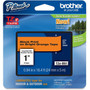 Brother P-touch TZe 1 Laminated Lettering Tape - 1516 Width - Direct Thermal - Fluorescent Orange - 1 Each - Water Resistant - Fade TZEB51