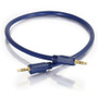 C2G Velocity Stereo Audio Cable - Mini-phone Male - Mini-phone Male - 15.24m - Blue (40605)