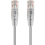 Monoprice SlimRun Cat6 28AWG UTP Ethernet Network Cable, 5ft Gray - 5 ft Category 6 Network Cable for Network Device - First End: 1 x (Fleet Network)