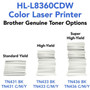 Brother HL HL-L8360CDW Desktop Laser Printer - Color - 33 ppm Mono  33 ppm Color - 2400 x 600 dpi class - Automatic Duplex Print - - HLL8360CDW