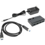 Tripp Lite 4-Port USB 30 SuperSpeed Hub for Data and USB Charging - USB-A BC 12 24A - USB Type B - External - 4 USB Ports - 4 - U360-004-2F