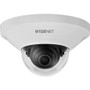 Wisenet QND-8021 5 Megapixel Indoor HD Network Camera - Color - Dome - White - H.264, MJPEG, H.265 - 2592 x 1944 - 4 mm Fixed Lens - - (Fleet Network)