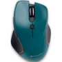 Verbatim USB-Ctrade Wireless Blue LED Mouse - Teal - Blue LEDOptical - Wireless - Radio Frequency - 240 GHz - Teal - 1 Pack - USB 70247
