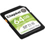 Kingston Canvas Select Plus SDS2 64 GB Class 10UHS-I U1 SDXC - 1 Pack - 100 MBs Read - Lifetime Warranty SDS264GB