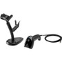 HP Engage Imaging Barcode Scanner II - Cable Connectivity - 1D, 2D - Imager - Omni-directional - USB - Black - Stand Included - IP52 - (Fleet Network)