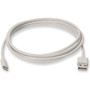 AddOn 6in USB 20 A Male to Lightning Male White Cable - 6 LightningUSB Data Transfer Cable for Notebook PC USB Charger Tablet USB2LGT6INW