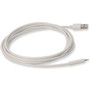 AddOn 6in USB 20 A Male to Lightning Male White Cable - 6 LightningUSB Data Transfer Cable for Notebook PC USB Charger Tablet USB2LGT6INW