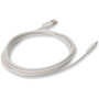 AddOn 6in USB 20 A Male to Lightning Male White Cable - 6 LightningUSB Data Transfer Cable for Notebook PC USB Charger Tablet USB2LGT6INW