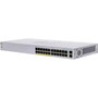 Cisco 110 CBS110-24PP Ethernet Switch - 24 Ports - 2 Layer Supported - Modular - 2 SFP Slots - 17.29 W Power Consumption - 100 W PoE - (Fleet Network)