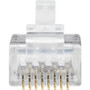 Tripp Lite Cat6 RJ45 Pass-Through UTP Modular Plug, 100 Pack - 100 Pack - 1 x RJ-45 Network Male - Clear - TAA Compliant (N232-100-UTP)