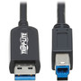 Tripp Lite U328F-30M USB 32 Gen 1 Fiber Active Optical Cable MM Black 30 m 98 ft - 984 ft Fiber Optic Data Transfer Cable for U328F-30M