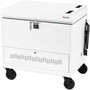 Bretford CUBE Toploader Cart with Caddies - 4 Casters - Steel Foam - 34 Width x 23 Depth x 33 Height - Arctic White - For 30 TVTL30CAD-AW