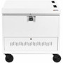 Bretford CUBE Toploader Cart with Caddies - 4 Casters - Steel Foam - 34 Width x 23 Depth x 33 Height - Arctic White - For 30 TVTL30CAD-AW