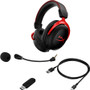 HyperX Cloud II Wireless - Gaming Headset (Black-Red) - Stereo - Wireless - 65.6 ft - 15 Hz - 20 kHz - Over-the-ear - Binaural - - - (4P5K4AA)