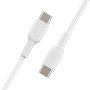 Belkin BoostCharge USB-C to USB-C Cable(1 meter / 3.3 foot, White) - 3.3 ft USB-C Data Transfer Cable - First End: USB 2.0 Type C - C (CAB003bt1MWH)