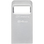 Kingston DataTraveler Micro USB Flash Drive - 64 GB - USB 32 Gen 1 Type A - 200 MBs Read Speed - Silver - 5 Year Warranty DTMC3G264GB