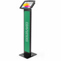 Compulocks iPad Enclosure Brandable Floor Stand - Space BrandMe - Up to 109 Screen Support - Floor Freestanding - Aluminum - Black 140B209IPDSB