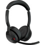 Jabra Evolve2 55 Headset - Stereo - Wireless - Bluetooth - 984 ft - 20 Hz - 20 kHz - On-ear - Binaural - Supra-aural - MEMS Noise - 25599-989-999-01