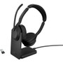 Jabra Evolve2 55 Headset - Stereo - Wireless - Bluetooth - 98.4 ft - 20 Hz - 20 kHz - On-ear - Binaural - Supra-aural - MEMS Noise - (Fleet Network)