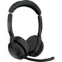 Jabra Evolve2 55 Headset - Stereo - Wireless - Bluetooth - 984 ft - 20 Hz - 20 kHz - On-ear - Binaural - Supra-aural - MEMS Noise - 25599-999-989-01