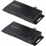 StarTechcom 4K HDMI over Fiber Extender Kit 4K 60Hz 3300ft 1km Single Mode1000ft 300m Multimode LC Fiber Optic HDR IR - HDMI ST121HD20FXA2