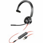 HP Blackwire BW3315 Headset - Mono - USB Type C, USB Type A, Mini-phone (3.5mm) - Wired - 32 Ohm - 20 Hz - 20 kHz - Over-the-head - - (Fleet Network)