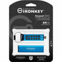 IronKey Keypad 200 64GB USB 32 Gen 1 Type C Flash Drive - 64 GB - USB 32 Gen 1 Type C - 280 MBs Read Speed - 200 MBs Write - - IKKP200C64GB