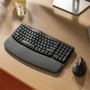 Logitech Wave Keys Keyboard - Wireless Connectivity - Bluetooth - 3281 ft 10000 mm - USB Interface - ChromeOS Windows 10 Windows 920-011898