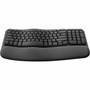 Logitech Wave Keys for Business Ergonomic Keyboard - Wireless Connectivity - Bluetooth - 3281 ft 10000 mm - USB Type A Interface - 920-012058
