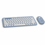 Logitech Pebble 2 Combo for Mac Wireless Keyboard and Mouse - USB Type A Wireless Bluetooth Keyboard - Tonal Blue - USB Type A Mouse - 920-012202