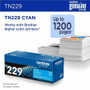 Brother Original Standard Yield Laser Toner Cartridge - Cyan - 1 Each - 1200 Pages (TN229C)