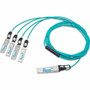 Approved Networks 40G QSFP+ AOC Cable (QSFP+ to 4 x SFP+) Breakout - 23 ft Fiber Optic Network Cable for Network Device - First End: 1 (Fleet Network)