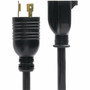 StarTechcom 6in 15cm Heavy Duty Power Cord NEMA L5-20P to NEMA 5-20R Plug Converter Cable 20A 125V 12AWG UL Listed Components - K31D-2U00-POWER-CORD