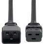 StarTechcom 2ft 60cm Heavy Duty Extension Cord IEC 60320 C19 to C20 Black Extension Cord 20A 250V 12AWG UL Listed Components - BA16-2200-POWER-CORD