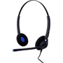 Alcatel-Lucent Enterprise AH 22 M II Corded Binaural Premium Headset with volume, mute and hook keys. For PC or DeskPhone with 3.5mm Jack, USB-A port or USB-C port, optimized for Rainbow, IP Desktop Softphone and OTC PC.