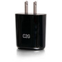C2G USB C Power Adapter - 18W - USB C Wall Charger - 18 W - Black (C2G54444)