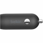 Belkin BoostCharge Auto Adapter - 30 W - 3.3 ft Cable - 12 V DC Input - 11 V DC, 5 V DC, 9 V DC, 12 V DC, 15 V DC Output - Black (Fleet Network)