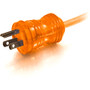 C2G 50ft Hospital Grade Power Cord 5-15P to 5-15R 13A 16AWG - Orange - For Computer, Monitor, Printer, Scanner - 125 V AC13 A - Orange (48061)